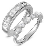 Photo of Stacy 1 1/3 ct tw. Lab Grown Diamond Wedding Band Set 10K White Gold [WB2451W]