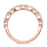 Photo of Stacy 1 1/2 ct tw. Lab Grown Diamond Same Sex Ladies Band Set 14K Rose Gold [BT2451RL]