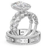 Photo of Stacy 7 1/7 ct tw. Lab Grown Diamond Radiant Solitaire Trio Set 14K White Gold [BT2451W-Z495]