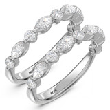 Photo of Stacy 1 1/2 ct tw. Lab Grown Diamond Same Sex Ladies Band Set 14K White Gold [WL2451W]