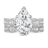 Photo of Fiora 5 2/3 ct tw. Lab Grown Diamond Pear Solitaire Bridal Set 10K White Gold [BR2450W-M495]