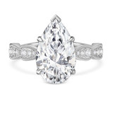 Photo of Fiora 5 2/3 ct tw. Lab Grown Diamond Pear Solitaire Bridal Set 10K White Gold [BT2450WE-M495]