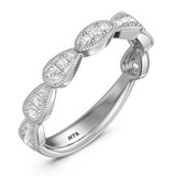 Photo of Fiora 3/4 ct tw. Lab Grown Diamond Wedding Band Set 14K White Gold [BT2450WL]