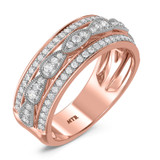 Photo of Fiora 1 1/7 ct tw. Lab Grown Diamond Same Sex Mens Band Set 14K Rose Gold [BT2450RM]