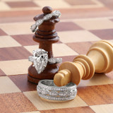 Photo of Fiora 6 1/5 ct tw. Lab Grown Diamond Pear Solitaire Trio Set 10K White Gold [BT2450W-M495]
