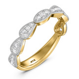 Photo of Fiora 3/4 ct tw. Lab Grown Diamond Wedding Band Set 10K Yellow Gold [BT2450YL]