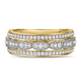 Photo of Fiora 3/4 ct tw. Lab Grown Diamond Wedding Band Set 10K Yellow Gold [BT2450YM]