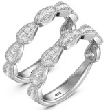 Photo of Fiora 1/2 ct tw. Lab Grown Diamond Same Sex Ladies Band Set 14K White Gold [WL2450W]
