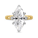 Photo of Mirella 5 1/4 ct tw. Lab Grown Diamond Marquise Solitaire Bridal Set 14K Yellow Gold [BT2449YE-O495]