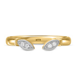 Photo of Mirella 1/10 ct tw. Lab Grown Diamond Same Sex Ladies Band Set 10K Yellow Gold [BT2449YL]