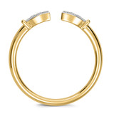 Photo of Mirella 1/10 ct tw. Lab Grown Diamond Same Sex Ladies Band Set 14K Yellow Gold [BT2449YL]