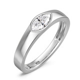 Photo of Mirella 3/4 ct tw. Lab Grown Diamond Wedding Band Set 14K White Gold [BT2449WM]