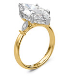 Photo of Mirella 5 1/4 ct tw. Lab Grown Diamond Marquise Solitaire Bridal Set 10K Yellow Gold [BT2449YE-O495]