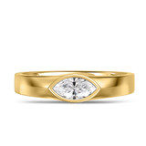 Photo of Mirella 3/4 ct tw. Lab Grown Diamond Wedding Band Set 10K Yellow Gold [BT2449YM]