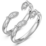 Photo of Mirella 1/10 ct tw. Lab Grown Diamond Same Sex Ladies Band Set 14K White Gold [WL2449W]