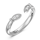 Photo of Mirella 1/10 ct tw. Lab Grown Diamond Same Sex Ladies Band Set 14K White Gold [BT2449WL]