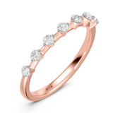 Photo of Elida 3/4 ct tw. Lab Grown Diamond Wedding Band Set 10K Rose Gold [BT2448RL]