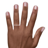 Photo of Elida 1/2 ct tw. Lab Grown Diamond Wedding Band Set 10K Rose Gold [BT2448RL] [HT-3]