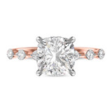 Photo of Elida 6 ct tw. Lab Grown Diamond Cushion Solitaire Trio Set 10K Rose Gold [BT2448RE-Q495]