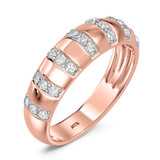 Photo of Elida 1 ct tw. Lab Grown Diamond Same Sex Mens Band Set 10K Rose Gold [BT2448RM]
