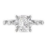Photo of Elida 5 1/3 ct tw. Lab Grown Diamond Cushion Solitaire Engagement Ring 14K White Gold [BT2448WE-Q495]