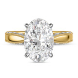 Photo of Palmona 5 ct tw. Lab Grown Diamond Oval Solitaire Trio Set 14K Yellow Gold [BT2447YE-I495]