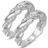 Photo of Palmina 7/8 ct tw. Lab Grown Diamond Same Sex Mens Band Set 14K White Gold [WM2446W]