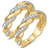 Photo of Palmina 7/8 ct tw. Lab Grown Diamond Same Sex Mens Band Set 14K Yellow Gold [WM2446Y]