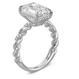Photo of Palmina 5 1/3 ct tw. Lab Grown Diamond Emerald Solitaire Bridal Set 10K White Gold [BT2446WE-N495]