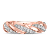 Photo of Palmina 5/8 ct tw. Lab Grown Diamond Wedding Band Set 14K Rose Gold [BT2446RM]