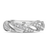 Photo of Palmina 5/8 ct tw. Lab Grown Diamond Wedding Band Set 10K White Gold [BT2446WM]