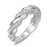 Photo of Palmina 5/8 ct tw. Lab Grown Diamond Wedding Band Set 14K White Gold [BT2446WM]