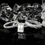 Photo of Palmina 5 3/4 ct tw. Lab Grown Diamond Emerald Solitaire Trio Set 14K White Gold [BT2446W-N495]
