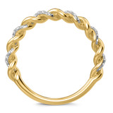 Photo of Palmina 5/8 ct tw. Lab Grown Diamond Wedding Band Set 10K Yellow Gold [BT2446YL]