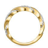 Photo of Palmina 5/8 ct tw. Lab Grown Diamond Wedding Band Set 10K Yellow Gold [BT2446YM]