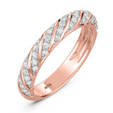 Photo of Nella 6 7/8 ct tw. Lab Grown Diamond Round Solitaire Trio Set 14K Rose Gold [BT2445RL]