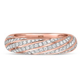 Photo of Nella 6 7/8 ct tw. Lab Grown Diamond Round Solitaire Trio Set 14K Rose Gold [BT2445RM]