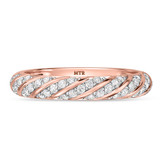 Photo of Nella 5 7/8 ct tw. Lab Grown Diamond Round Solitaire Bridal Set 14K Rose Gold [BT2445RL]