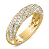Photo of Nella 2 ct tw. Lab Grown Diamond Same Sex Mens Band Set 10K Yellow Gold [BT2445YM]