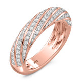 Photo of Nella 1 3/8 ct tw. Lab Grown Diamond Wedding Band Set 14K Rose Gold [BT2445RM]