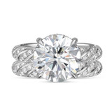 Photo of Nella 5 7/8 ct tw. Lab Grown Diamond Round Solitaire Bridal Set 10K White Gold [BR2445W-L495]