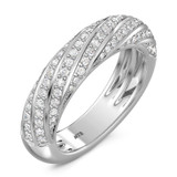 Photo of Nella 1 3/8 ct tw. Lab Grown Diamond Wedding Band Set 14K White Gold [BT2445WM]