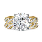 Photo of Nella 5 7/8 ct tw. Lab Grown Diamond Round Solitaire Bridal Set 10K Yellow Gold [BR2445Y-L495]