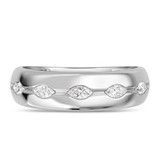 Photo of Jiana 1 3/8 ct tw. Lab Grown Diamond Wedding Band Set 10K White Gold [BT2444WM]