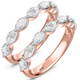 Photo of Jiana 1 3/8 ct tw. Lab Grown Diamond Same Sex Ladies Band Set 14K Rose Gold [WL2444R]