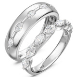 Photo of Jiana 1 3/8 ct tw. Lab Grown Diamond Wedding Band Set 14K White Gold [WB2444W]