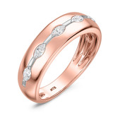 Photo of Jiana 1 ct tw. Lab Grown Diamond Same Sex Mens Band Set 14K Rose Gold [BT2444RM]