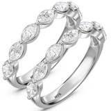 Photo of Jiana 1 3/8 ct tw. Lab Grown Diamond Same Sex Ladies Band Set 10K White Gold [WL2444W]