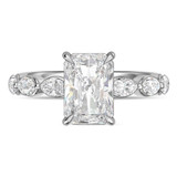 Photo of Jiana 4 7/8 ct tw. Lab Grown Diamond Radiant Solitaire Trio Set 10K White Gold [BT2444WE-Z295]