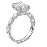 Photo of Jiana 4 7/8 ct tw. Lab Grown Diamond Radiant Solitaire Trio Set 10K White Gold [BT2444WE-Z295]